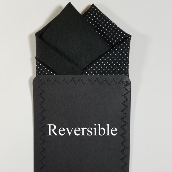 NEW - Contrasting Color 100% Cotton Pre-Folded Pocket Square Handkerchief Insert - Picture 6 of 8